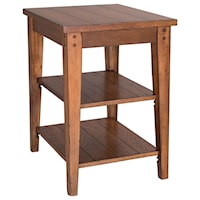 Casual Tiered Table with Open Shelves  - Oak