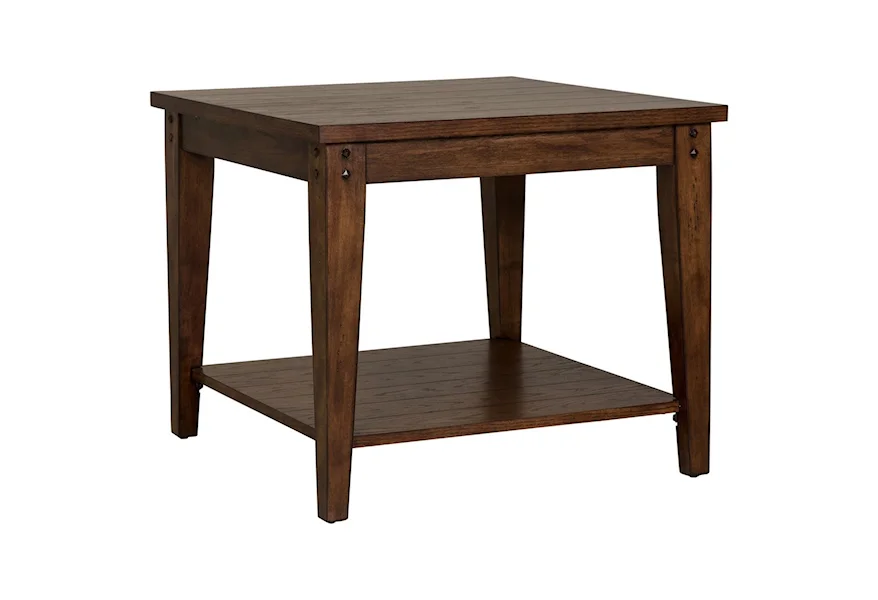 Lake House Square Lamp Table by Liberty Furniture at VanDrie Home Furnishings