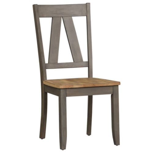 Lindsey Farm Two-Toned Splat Back Side Chair