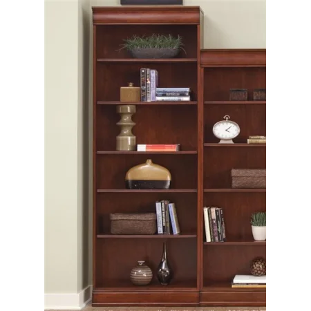 Transitional Jr Executive 84 Inch Bookcase