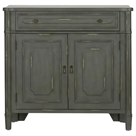Relaxed Vintage 1-Drawer 2-Door Accent Cabinet with Wood Detailing