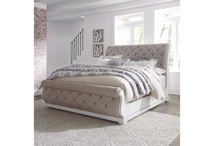 Magnolia Manor King Upholstered Sleigh Bed by Liberty Furniture at Royal Furniture