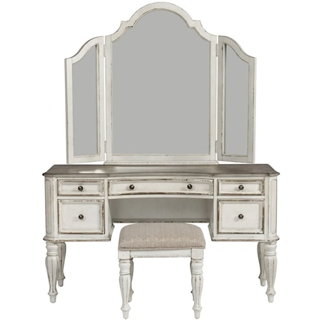 Signature Design by Ashley Realyn B743-22 Vanity/Mirror/Stool Set