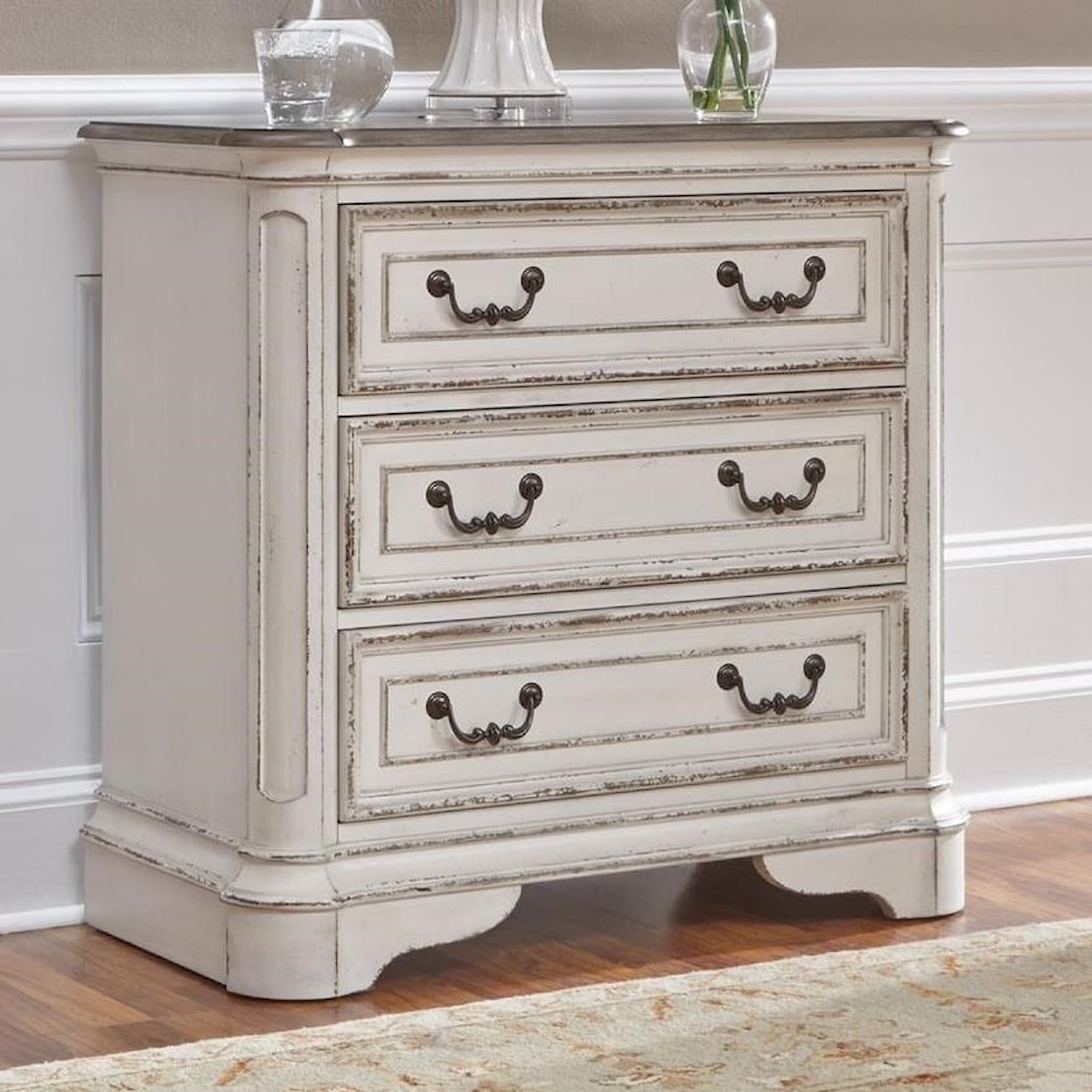 Liberty Furniture Magnolia Manor 244-BR64 Traditional 3 Drawer Bedside ...