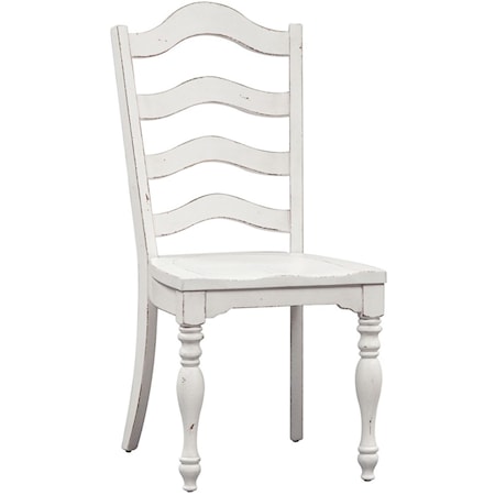 Cottage Style Ladder Back Side Chair