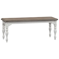 Cottage Style Two-Toned Dining Bench