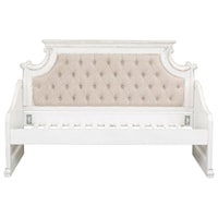 Relaxed Vintage Twin Daybed with Tufted Upholstered Back
