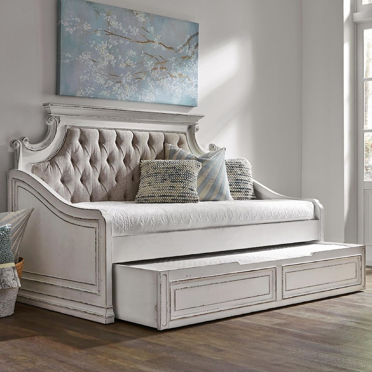 Liberty Furniture Magnolia Manor Twin Upholstered Trundle Daybed