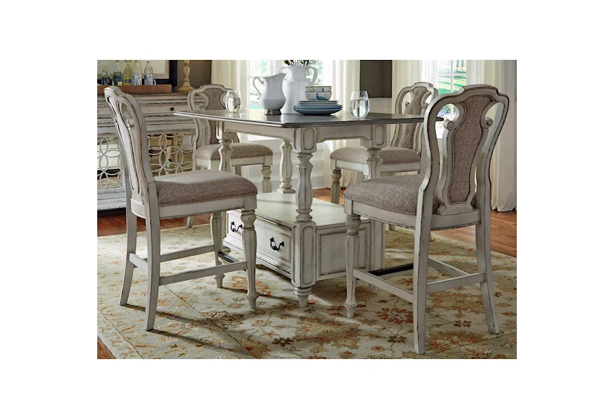 Magnolia Manor Gathering Table and Chair Set by Liberty Furniture at VanDrie Home Furnishings