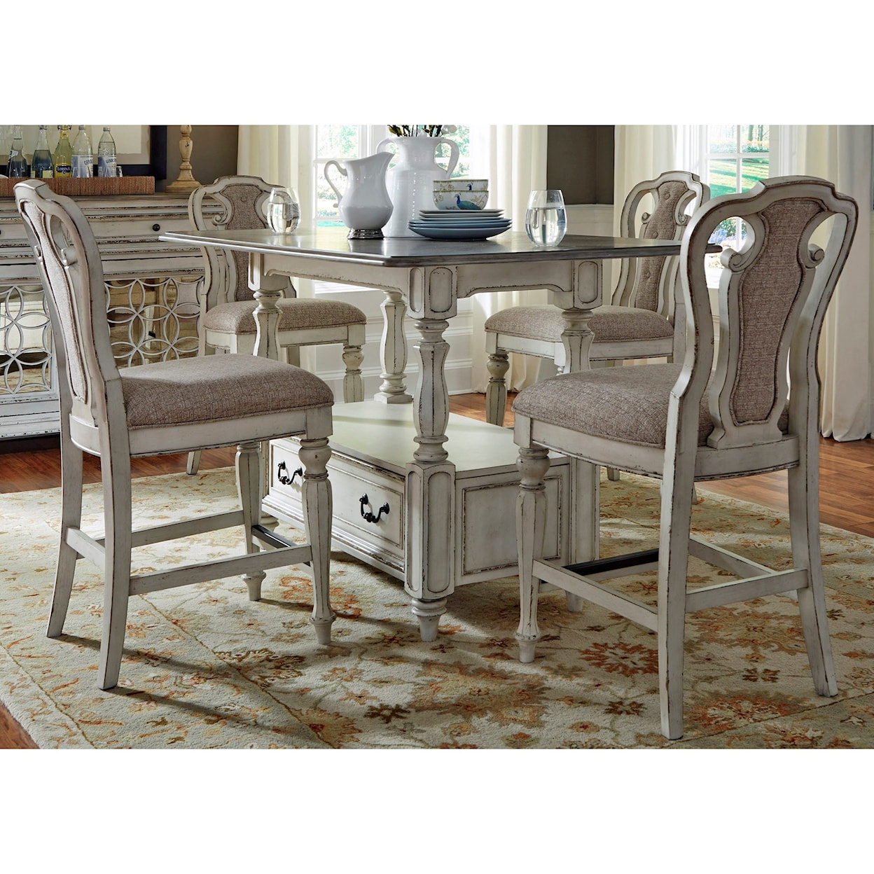 Liberty Furniture Magnolia Manor Gathering Table and Chair Set