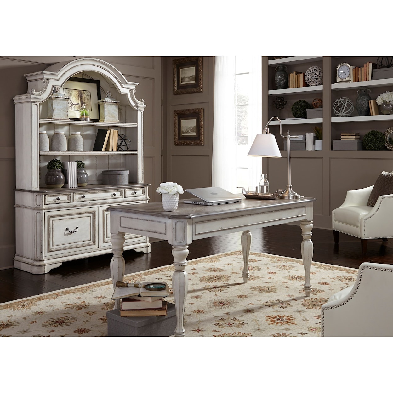 Liberty Furniture Magnolia Manor Desk and Hutch Set