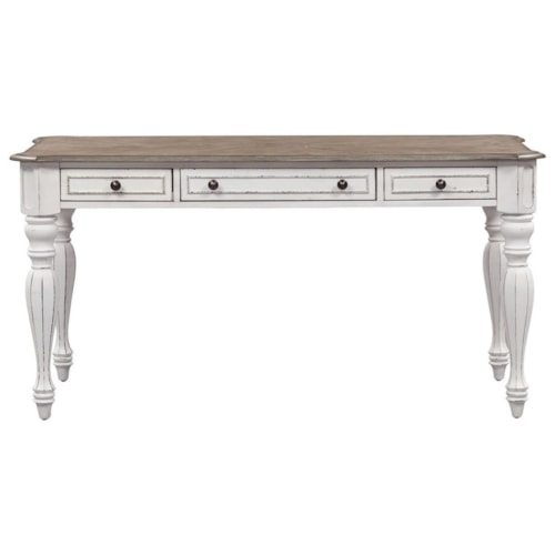 Farmhouse Writing Desk with Turned Legs