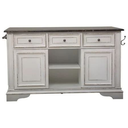 Kitchen Island with Granite Countertop