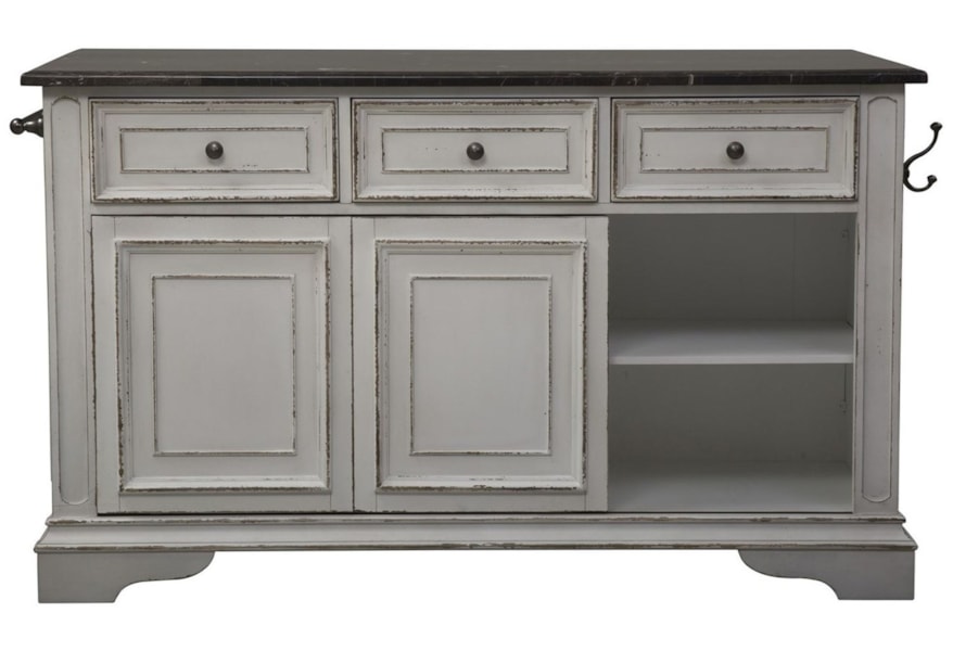 Liberty Furniture Magnolia Manor Kitchen Island with Granite ...