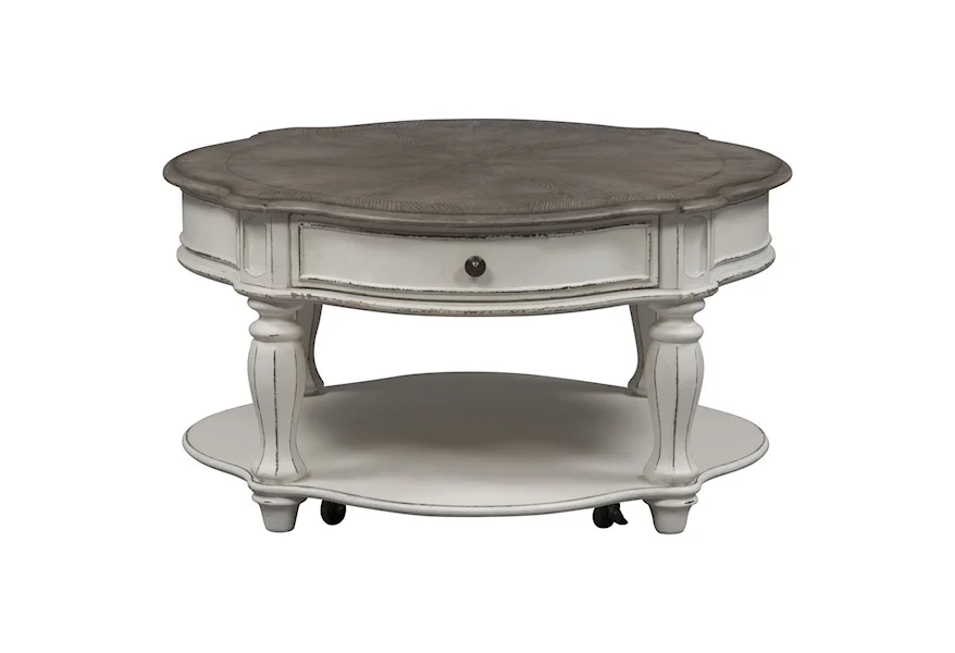 Magnolia Manor Round Cocktail Table by Liberty Furniture at VanDrie Home Furnishings