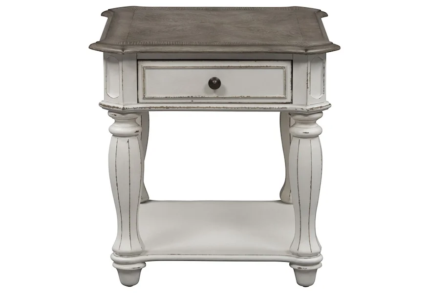 Magnolia Manor End Table with Dovetail Drawer by Liberty Furniture at VanDrie Home Furnishings