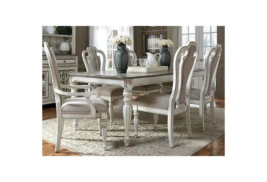 Magnolia Manor 7-Piece Rectangular Table Set by Liberty Furniture at Sheely's Furniture & Appliance