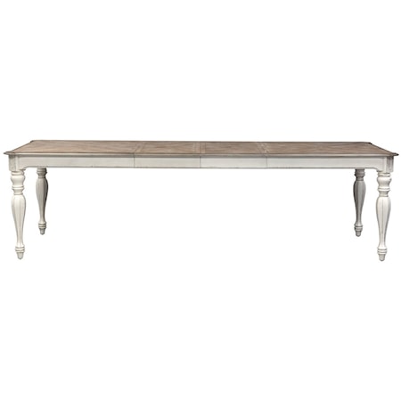 Rectangular Leg Table with Leaf