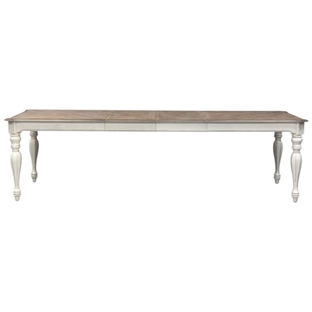 Rectangular Leg Table with Leaf