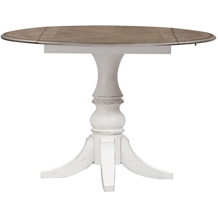 Cottage Style Two-Toned Drop Leaf Table