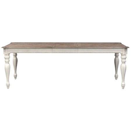 Rectangular Leg Table with Leaf