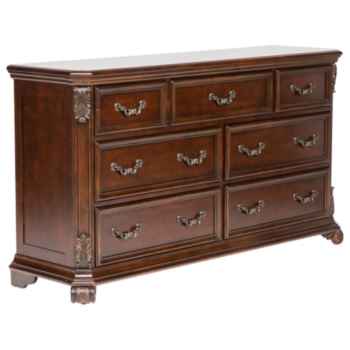 Traditional 7-Drawer Dresser with Dovetail Construction