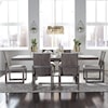 Liberty Furniture Modern Farmhouse 7-Piece Trestle Table and Chair Set