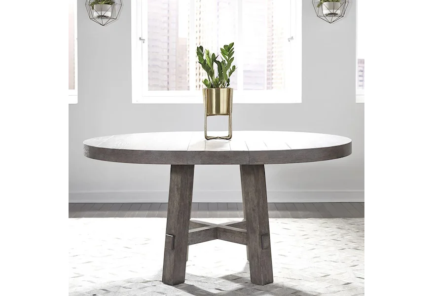 Modern Farmhouse Round Dining Table by Liberty Furniture at Royal Furniture