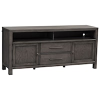 Contemporary 66" Entertainment Console with Wire Management Provisions