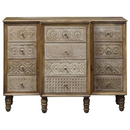 Global Accent Cabinet with 12 Drawers 
