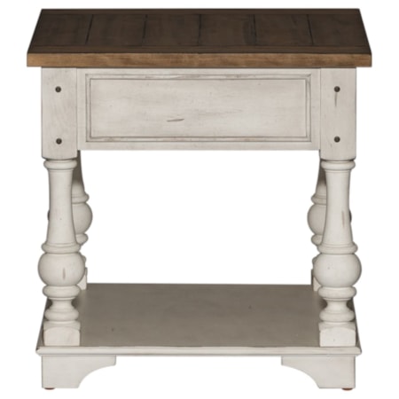 End Table with Bottom Shelf Storage