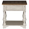 Liberty Furniture Morgan Creek End Table with Bottom Shelf Storage