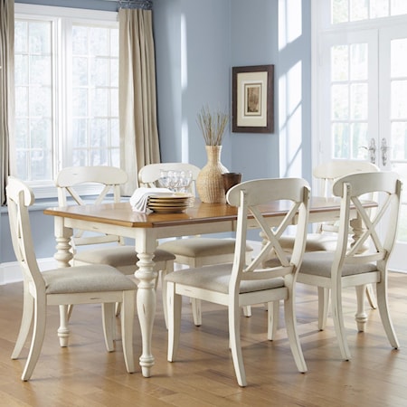 7-Piece Rectangular Table and Chair Dining Set
