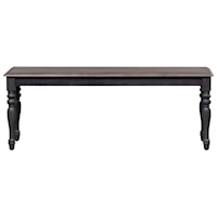 Modern Farmhouse Two-Toned Dining Bench