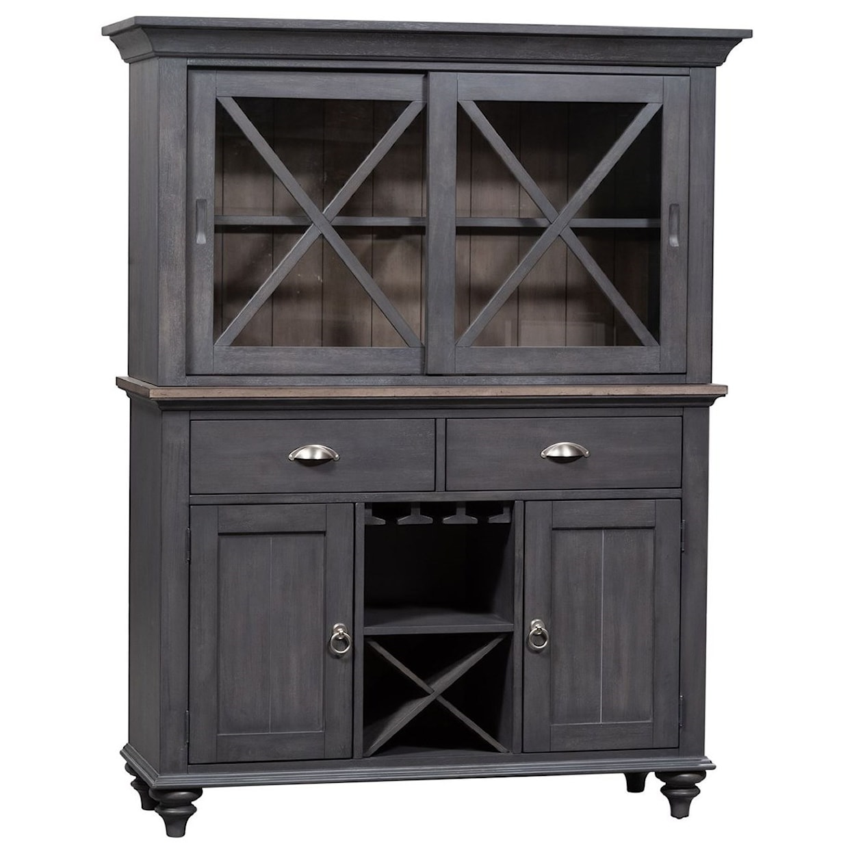 Liberty Furniture Ocean Isle Buffet & Hutch Set