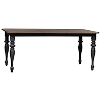 Farmhouse Rectangular Dining Table with Leaf Inserts