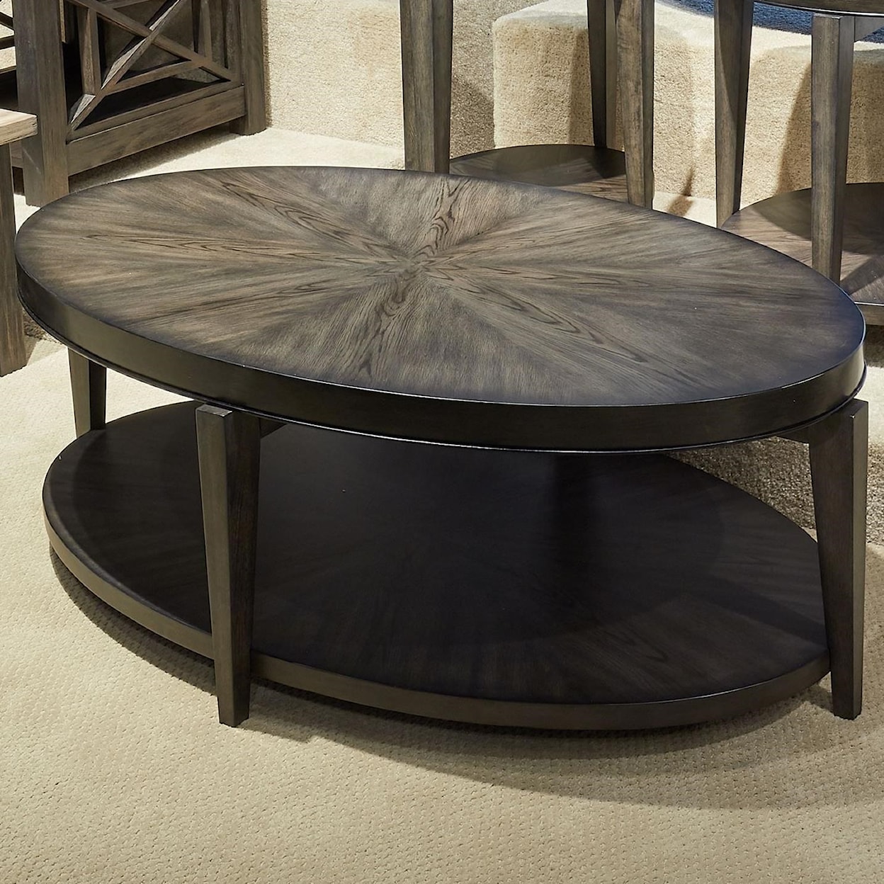 Libby EARHART Oval Cocktail Table