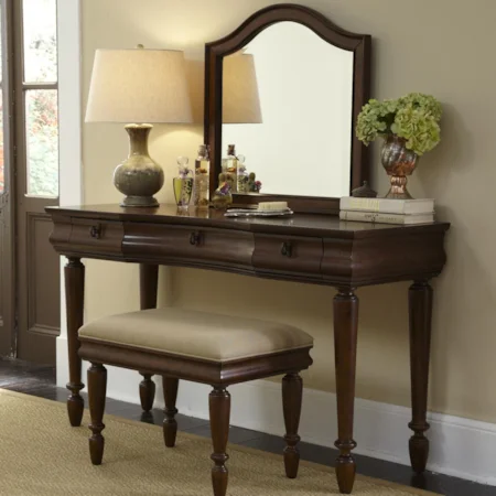 Vanity Set with Turned Legs