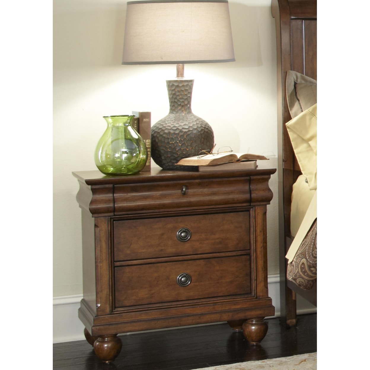 Liberty Furniture Rustic Traditions Three-Drawer Night Stand