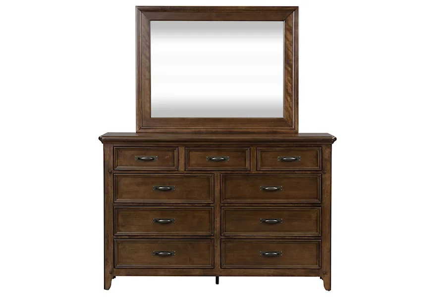 Saddlebrook Dresser + Mirror Set by Liberty Furniture at Suburban Furniture