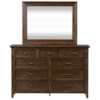 Liberty Furniture Saddlebrook Dresser and Mirror Set