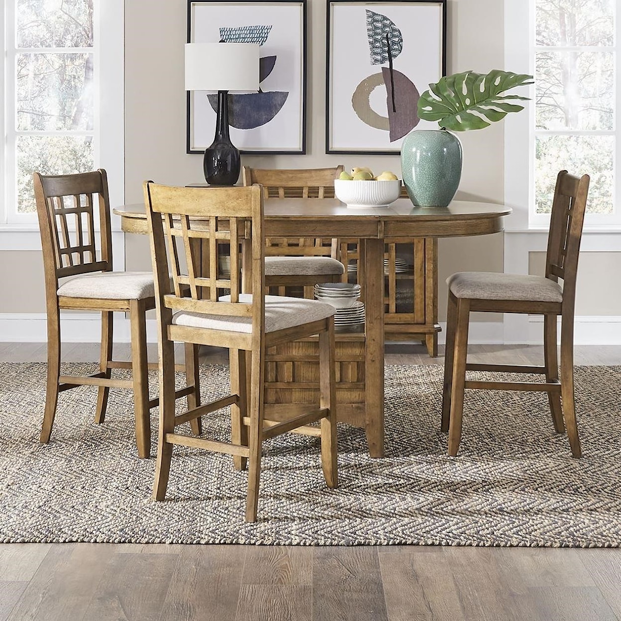 Libby Santa Rosa II 5-Piece Counter Height Pub Table Set