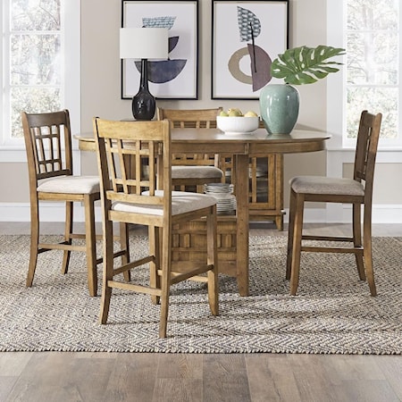 Mission 5-Piece Counter Height Pub Table Set