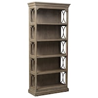 Cottage 5-Shelf Bookcase with Grid Overlay