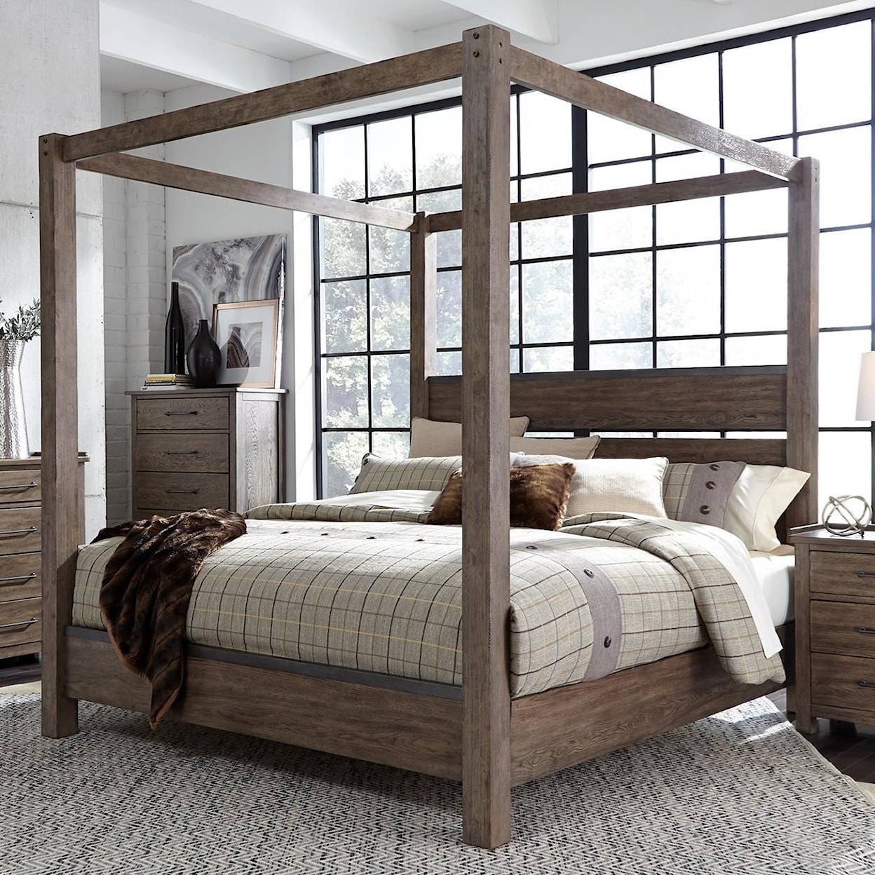 Liberty Furniture Sonoma Road Queen Canopy Bed