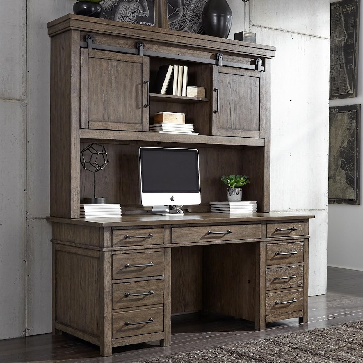 Liberty Furniture Sonoma Road Desk with Hutch