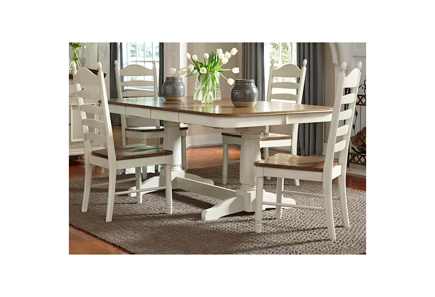 Springfield Dining Double Pedestal Table by Liberty Furniture at Royal Furniture
