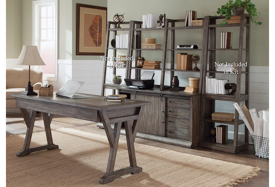 Stone Brook Complete Desk by Liberty Furniture at VanDrie Home Furnishings
