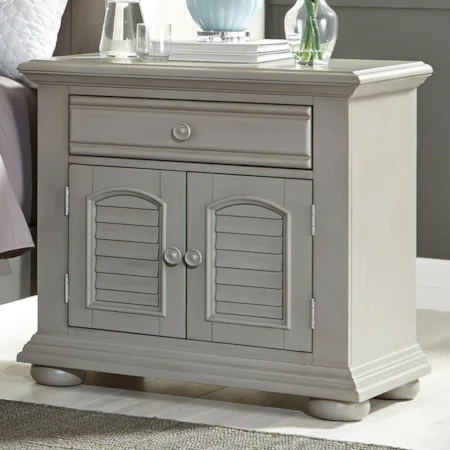 2 Door 1 Drawer Nightstand