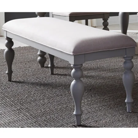 Transitional Upholstered Dining Bench